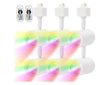 RGB LED Track Lighting Heads,H Type Track Light Heads with Remote 