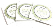 D'Addario Ukulele Strings 3 Sets Black Nylon EJ53S Uke Soprano Rectified