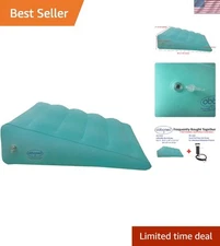 Portable Inflatable Bed Wedge Pillow with Velour Surface for Comfort & Support