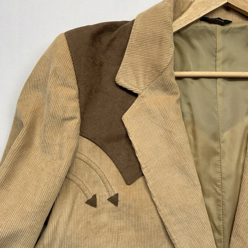 Pioneer Wear Blazer Mens Sz 44L Corduroy Western Cowboy Rockabilly Jacket USA - Image 3 of 4