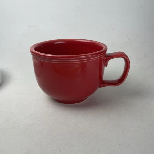 Fiesta Homer Laughlin Fiestaware Red Jumbo Soup Mug Cup 18 oz, 3-1/2” tall
