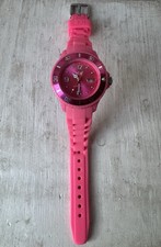ICE-Watch Small Damen-Uhr Armbanduhr ca. 36mm ø in Neon-Pink mit leerer Batterie