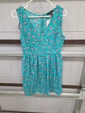 Forever 21 Small Sleeveless Sundress Blue With Small Flowers