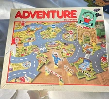 Vintage Discovery Toys Adventure Floor Puzzle 1986 Educational Learning Game