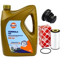 MotoröL Filter Set 5W-40 5 Liter + ÖLablassschraube FüR Audi A5 A4 Q5 A6 A7 2.0