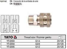 Yato Schnellkupplung Innengewinde 1/4-1/2" Freie Auswahl