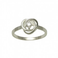 Stylish Sterling Silver Engagement Ring Solid 925 Flower Nickel Free Handmade