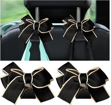 Mandark 2PCS Car Seat Headrest Hooks, Cute Bow Vehicle Hooks for Purses and Bags