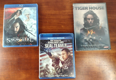 Action Movie LOT Of 3  Snow Girl, Seal Team 8 and Tiger House.