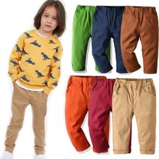Boys pants autumn clothing casual pants cotton jeans 1-8Y Toddler cargo pants