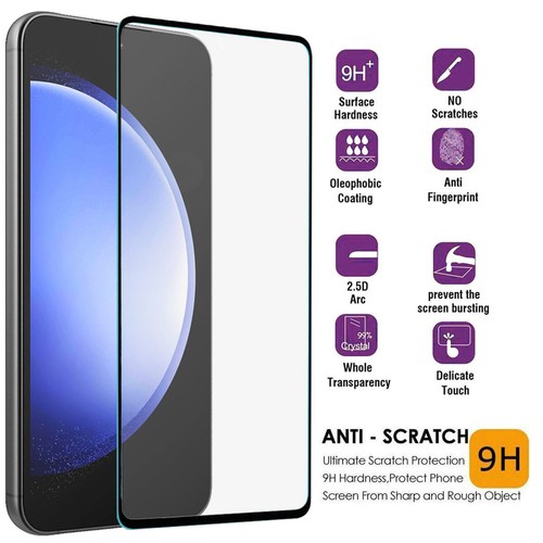 For Samsung Galaxy S20 S21 S23 S24 FE Full Cover Tempered Glass Screen Protector - Picture 7 of 16