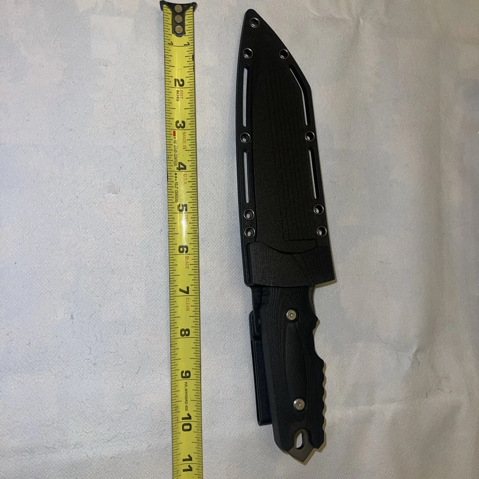 Cuchillo táctico de hoja fija Tanto funda Kydex D2 acero goma mango Tac Foto 3 de 4