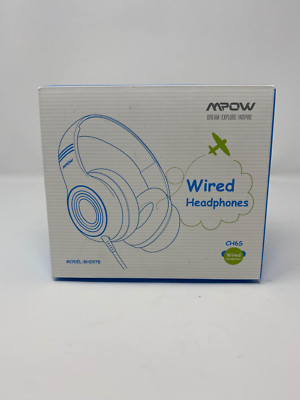 MPOW BH297B Kids Headphones HD Sound Over-Ear Wired Headset Foldable Blue