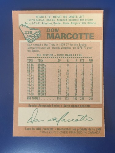 Tarjetas de hockey O-Pee-Chee OPC 1978-79 completa tu conjunto que elijas #131 - 260 - Imagen 183 de 229