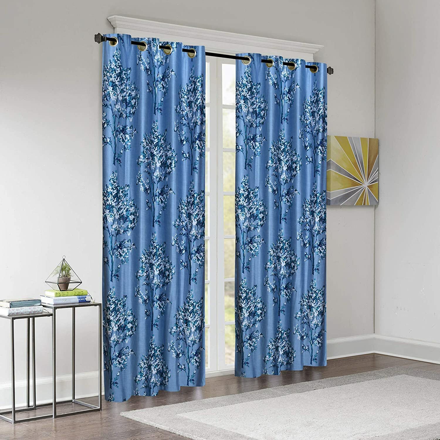 Two 2 Piece Eyelet Door Curtain Set 7ft