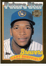 (4)GARY SHEFFIELD 1989 SCORE ROOKIE  (3) 2001 ARCHIVE GOLD BORDER,  HTA, BASE