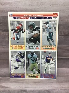 1993 McDonald's Ltd Edition~Football GameDay Cards~Sheet B Various Teams