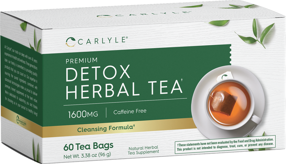 Herbal Detox Tea | 60 Tea Bags | Digestive Health | Vegetarian | by Carlyle