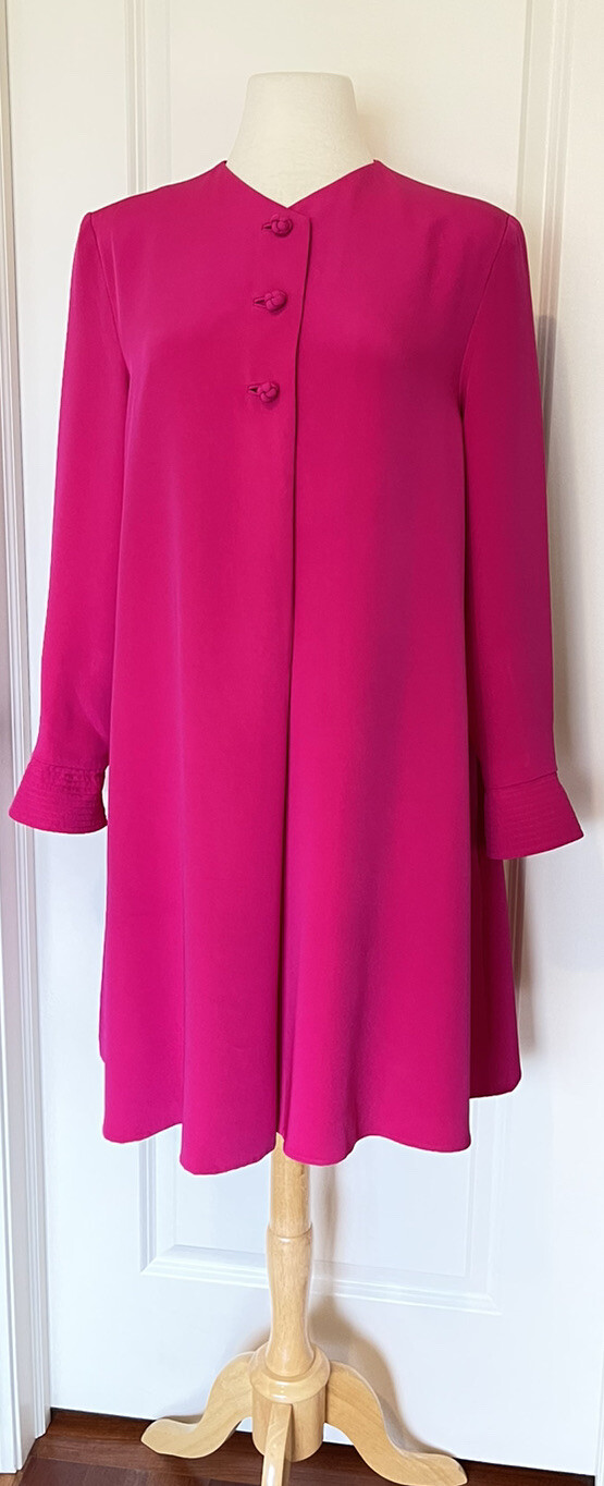 Stanley Platos Martin Ross Vintage Hot Pink Shift Dress- Sz 12~Beautiful & Rare~ image 5