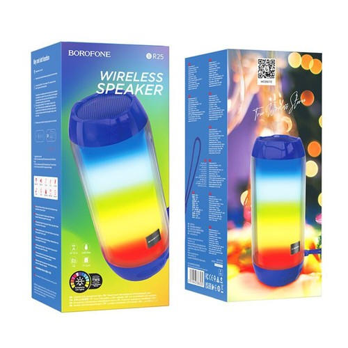 BOROFONE BR25 Crazy sound colorful luminous BT speaker - blue - Foto 2 di 3