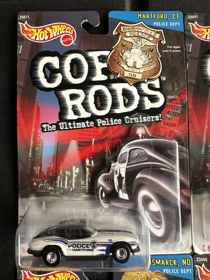 Juego Hot Wheels Cop Rods 63 Corvette Chevy Nomad Super Dragster 32 Ford Vicky (4) Foto 2 de 4