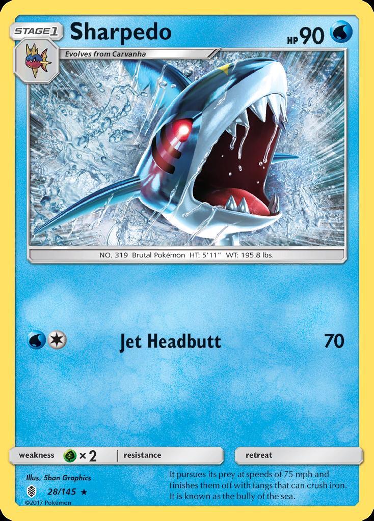 Pokemon Sharpedo (28/169) Guardians Rising LP