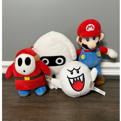 Super Mario Plush Bundle: Mario, Boo, Shy Guy, Ghost - Nintendo Stuffed Toys