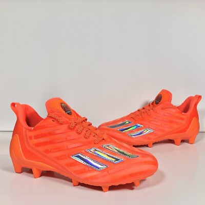 orange football cleats size 8