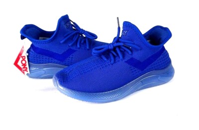Pony PP2 Base Knit Lace Up Royal Blue Women's Shoes Size 7M
