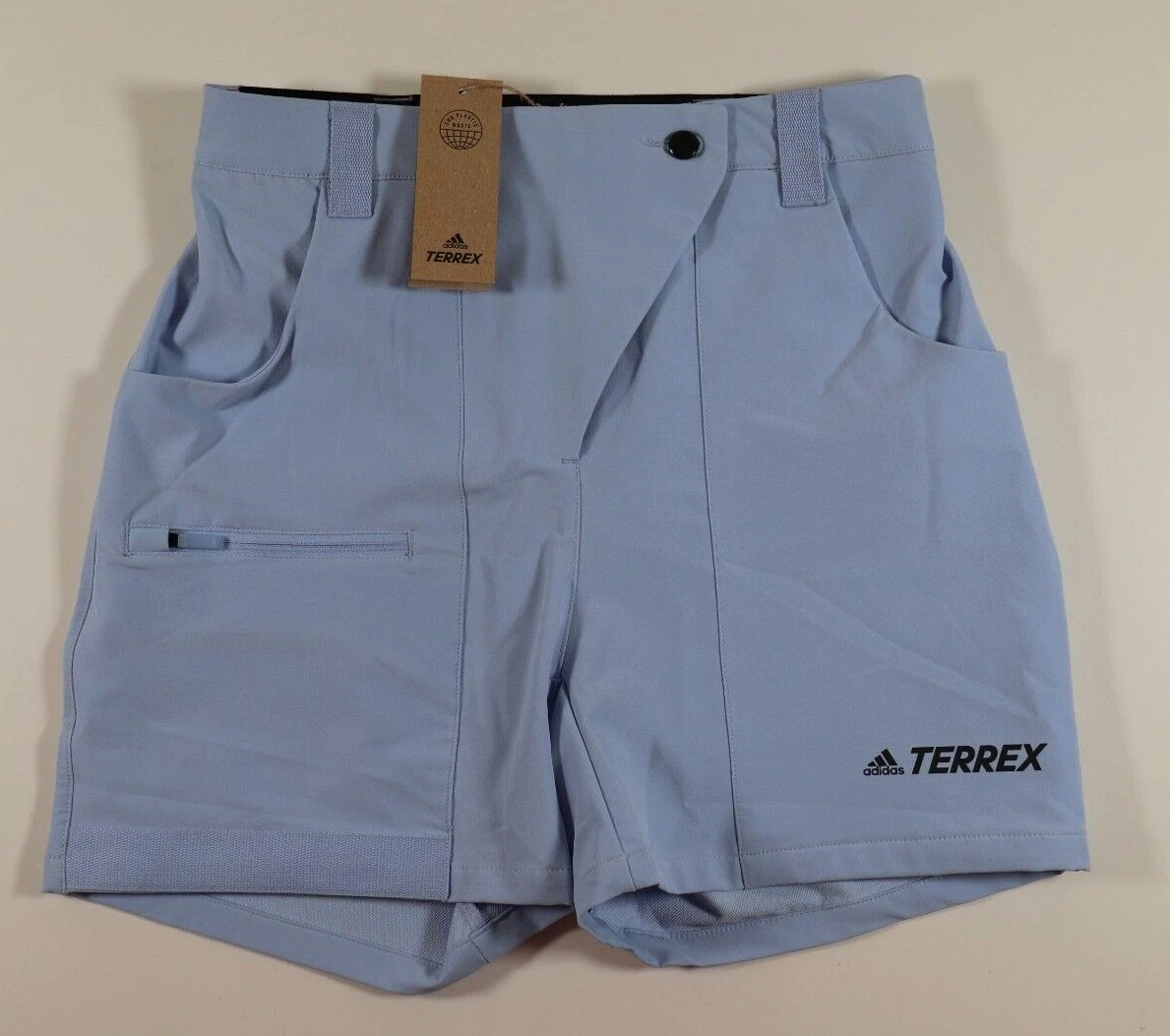 ADIDAS TERREX ZUPAHIKE STRETCH DOBBY HIKING SHORTS - BLUE DAWN HT2046 WOMEN S