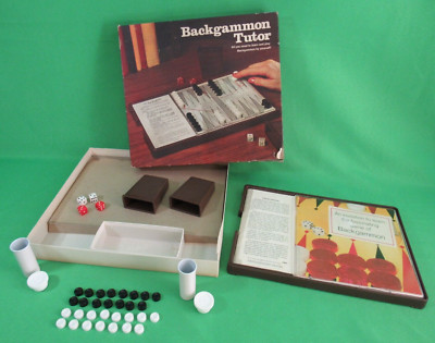Vintage Backgammon Tutor Milton Bradley 1974 Complete ES Lowe 2407 Game