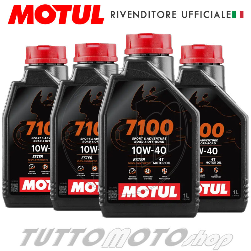 Motul 7100 10w50 KIT 4 LITRI Olio Con Filtro Per Vespa 946 125 3V ABS Aceite 10w40 - Foto 4