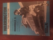 Warrington v Rochdale championship playoff Rugby League Programme 1972/73 season