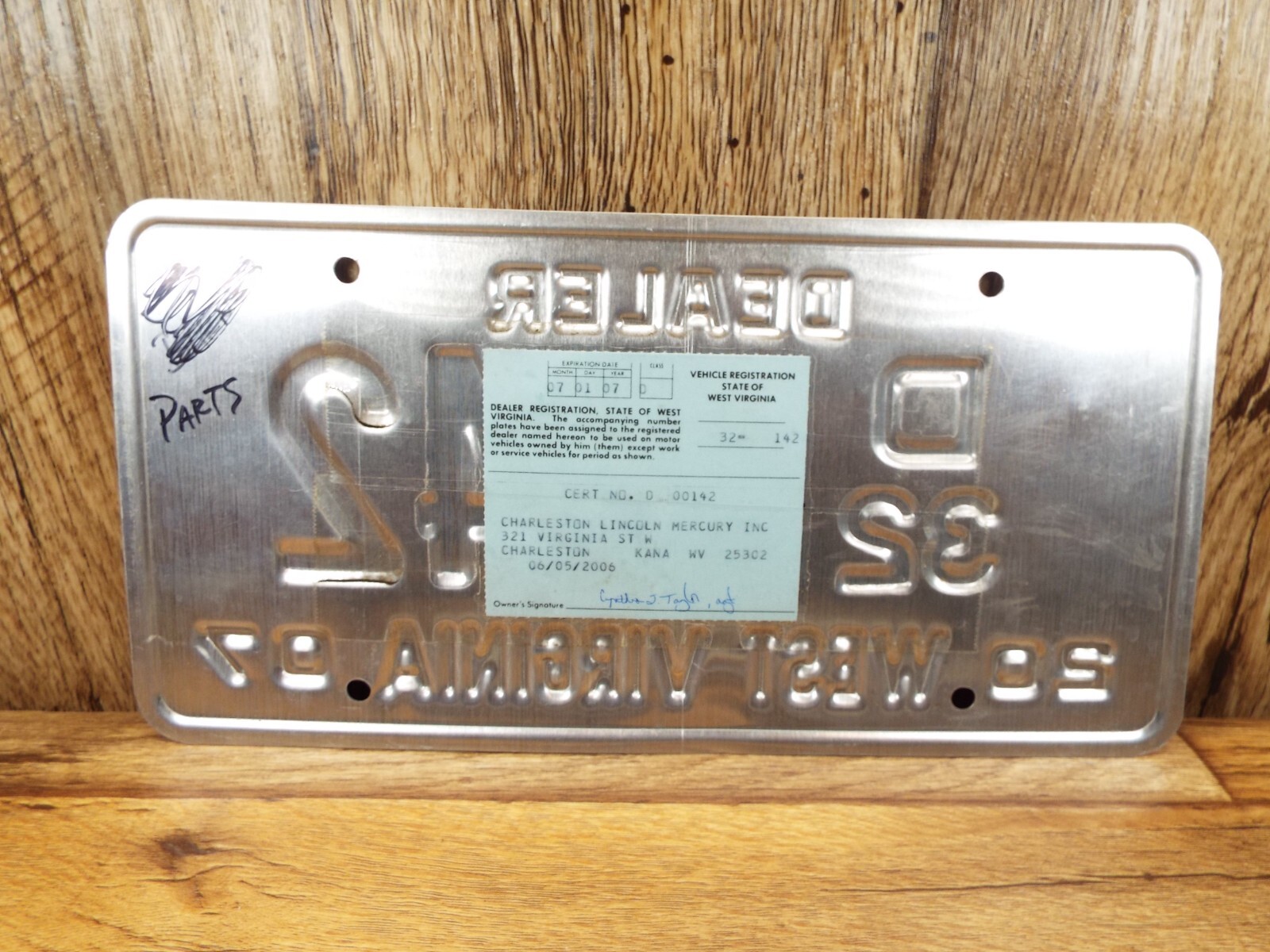 VINTAGE WEST VIRGINIA Dealer license plate Tag MAN CAVE eBay