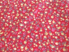 FOUST TEXTILES - TINY FLORAL #042-RED--- BY THE YARD