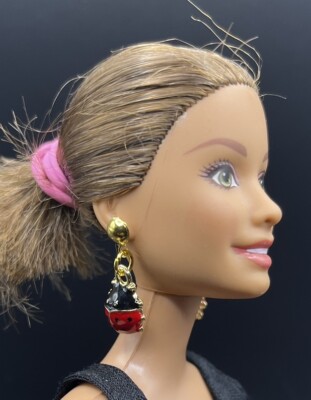 Barbie/Sindy. 12 Zoll Puppen Handarbeit Schmuck Ohrringe Halskette Zubehör Brandneu