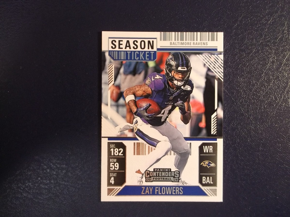 2024 Panini Contenders Season Ticket Zay Flowers Card # 8 | eBay