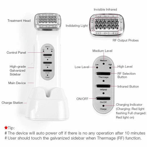 RF Radio Frequency Far-infrared Wave Therapy Face Eyes Lifting Skin Care Machine - Picture 10 of 13
