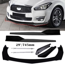 For mazda 2 3 6 Front Bumper Lip Spoiler Splitter Side Skirt Strut Body Kit