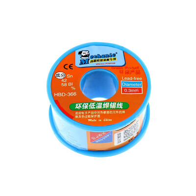 Mechanic Lead Free Low Temperature Solder Wire HBD-366 0.3MM 100G