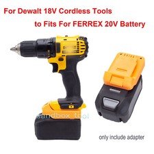 Battery Adapter For Dewalt 18V Cordless Tools To Fits For FERREX 20V Battery