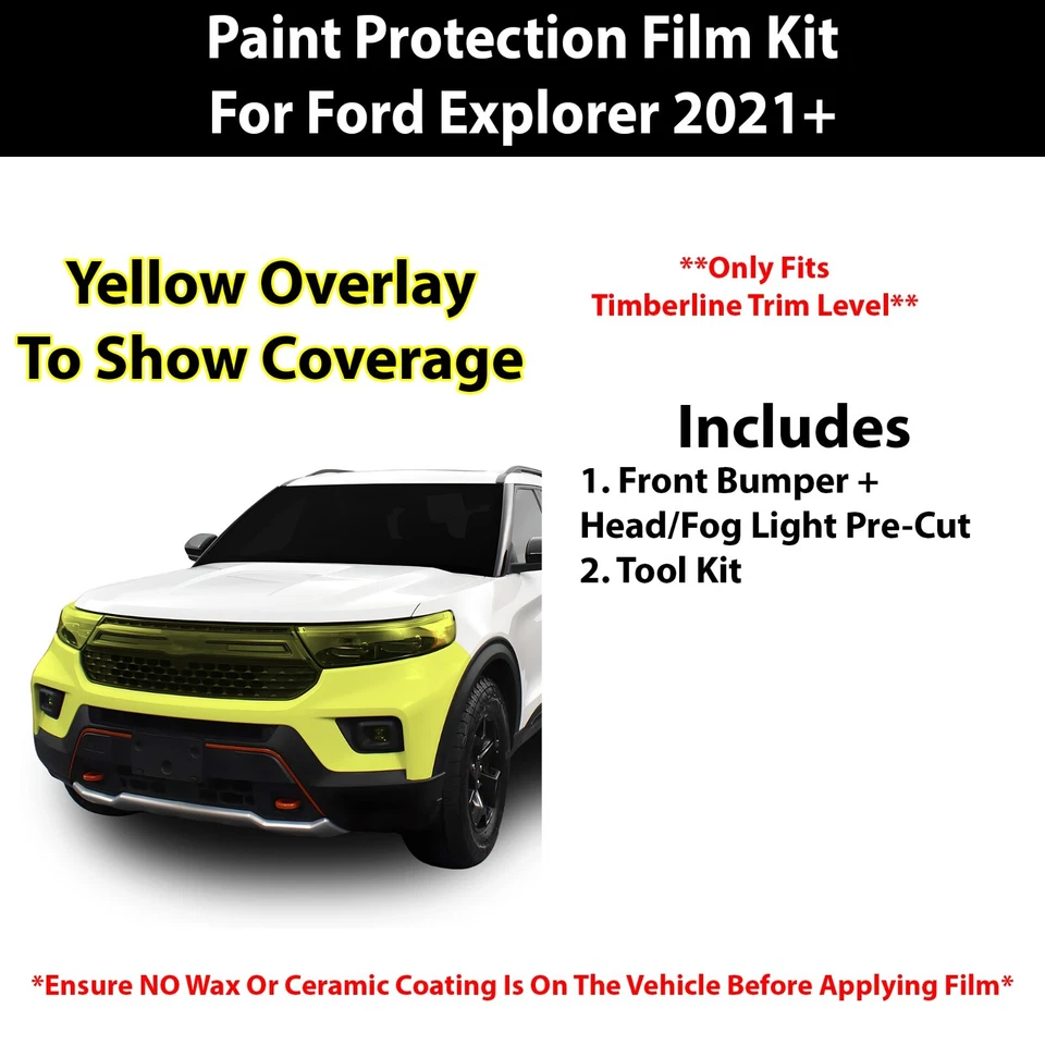 Kit de sujetador transparente de película de protección de pintura precortada PPF para Ford Explorer 2021+ Foto 2 de 4