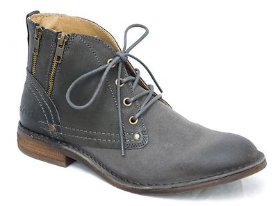 KICKERS BARVATOS Dark Grey Men's Leather Boots Shoes 507900 - 122