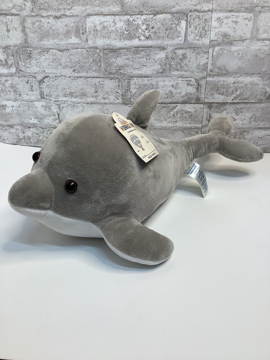 Build A Bear Workshop Very Rare Gray Dolphin Plush Stuffed Animal