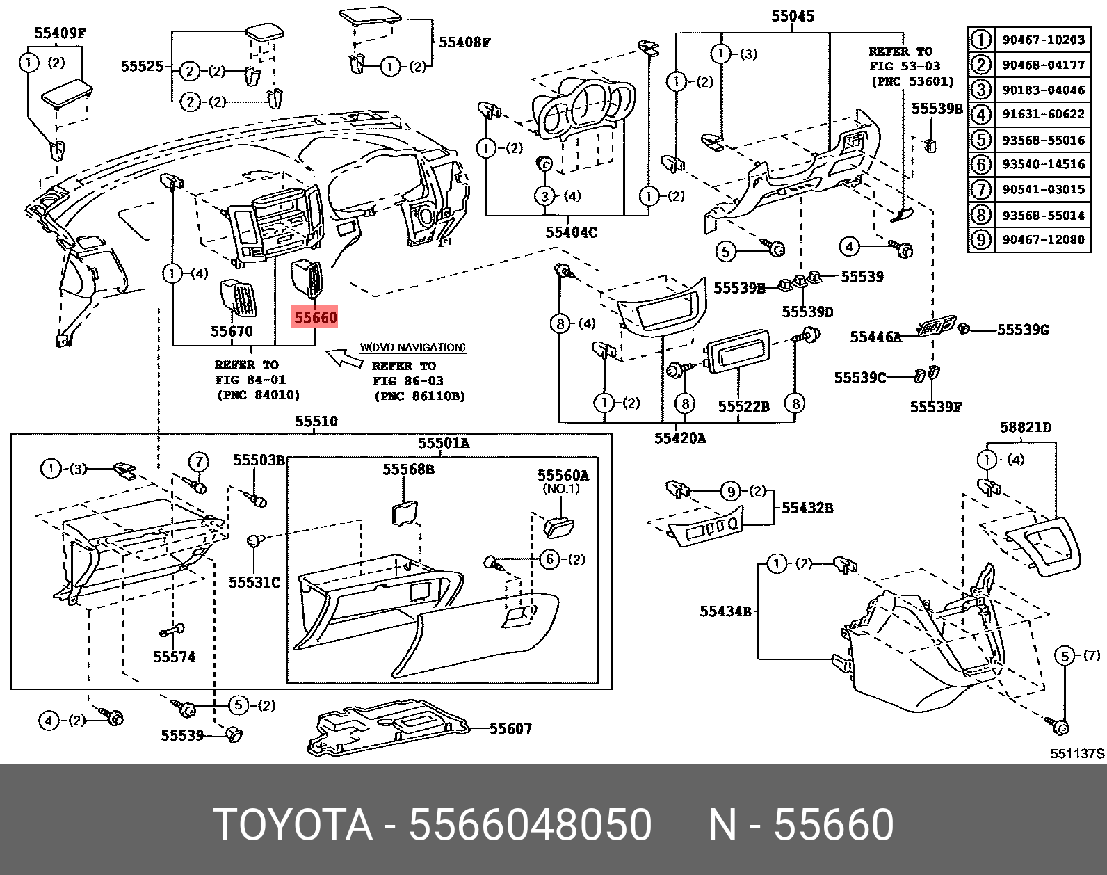 Genuine OE Register Assembly 5566048050 for Toyota 55660-48050 | eBay
