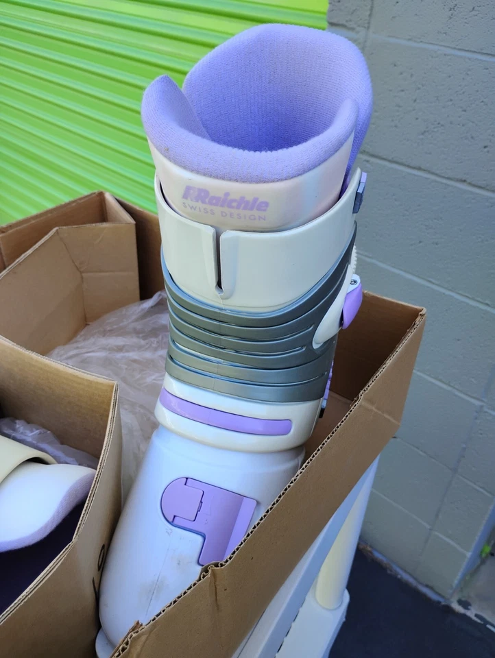 Botas de esquí Raichle 590 vintage años 90, para mujer talla 8 blancas Foto 4 de 4