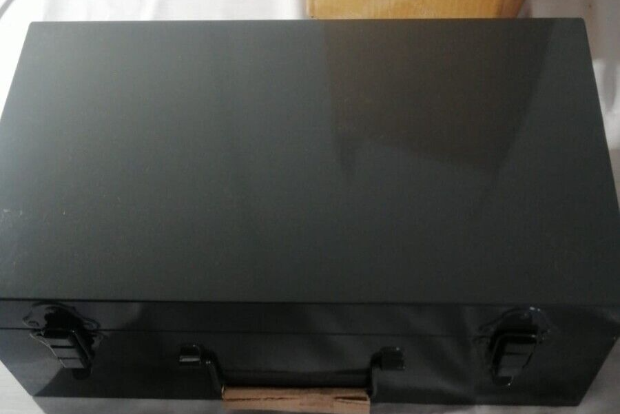 Storage Trunk 2.43L Indoor &Outdoor Large Metal Grey Storage Chest