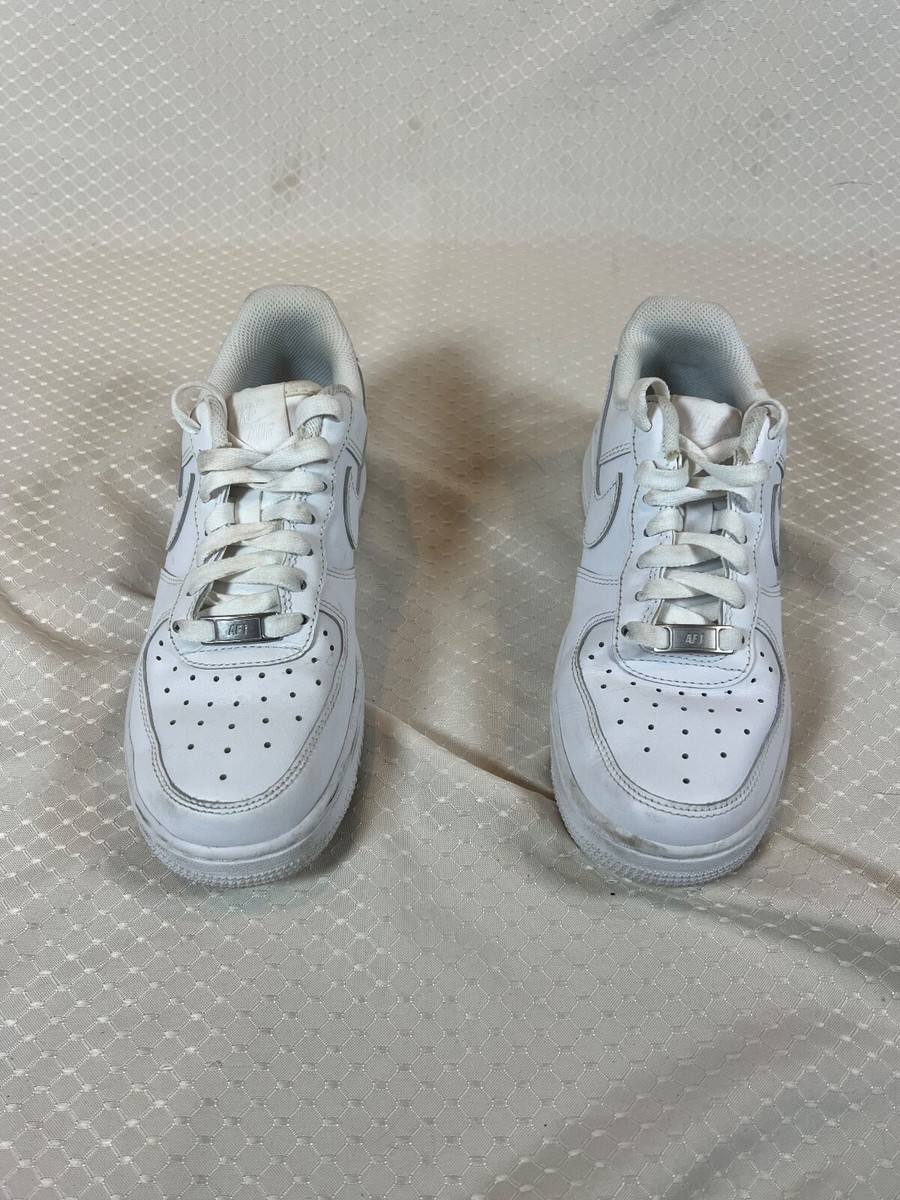 Womens 6.5 NIKE 315115-112 Air Force 1 AF1 White Leather