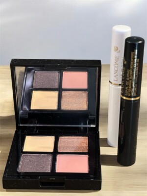 New 3 Pcs Lancome Eye Shadow Quad ~ Love Charm, Mascara & Cils Booster XL Base
