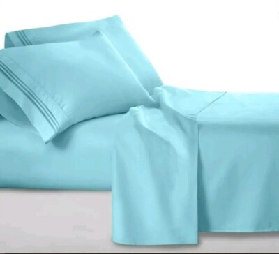 Elegant Comfort 1500 Thread Count Egyptian  Full 4-Piece Sheet  Blue
